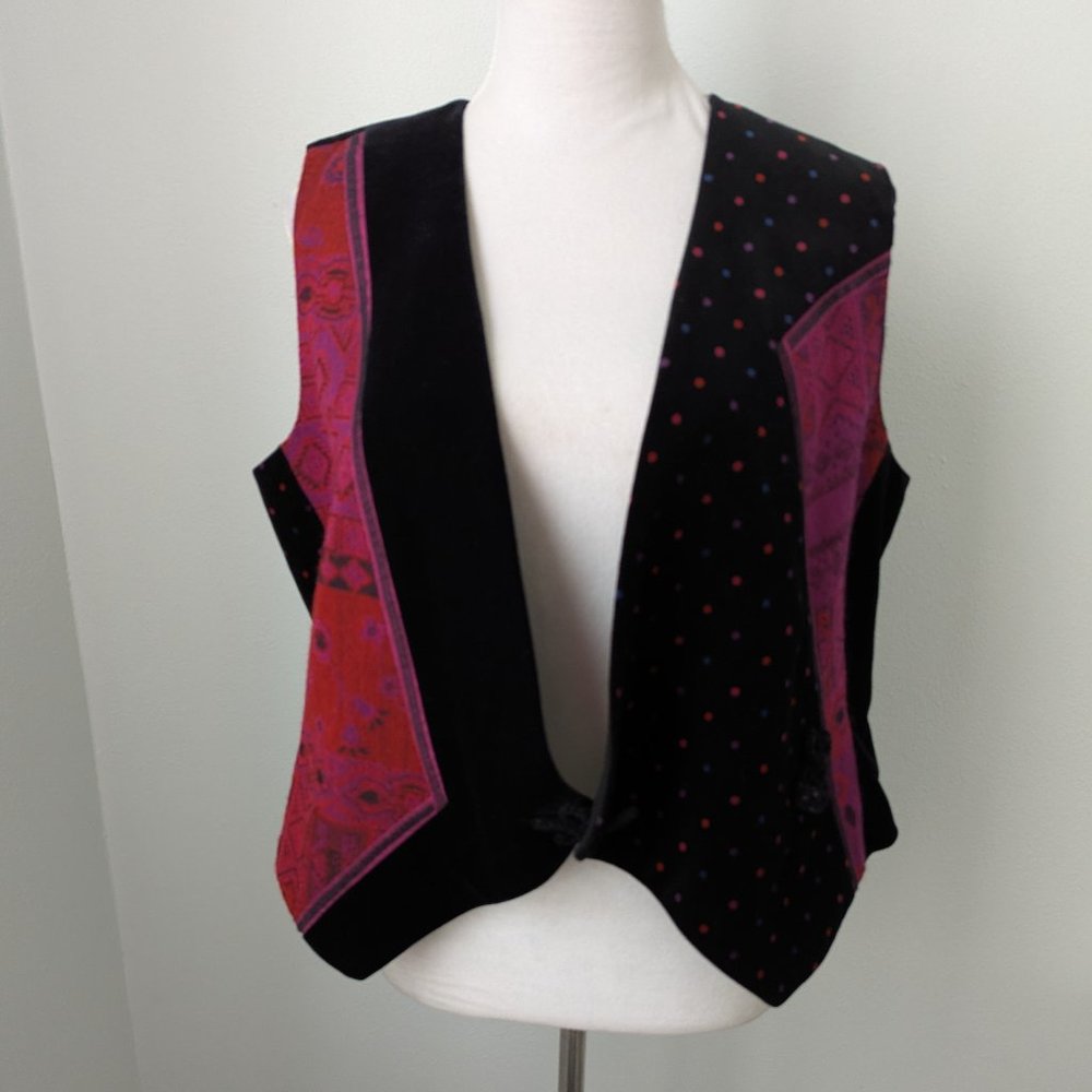 Vintage CanvasBacks Polka Dot Vest, Large